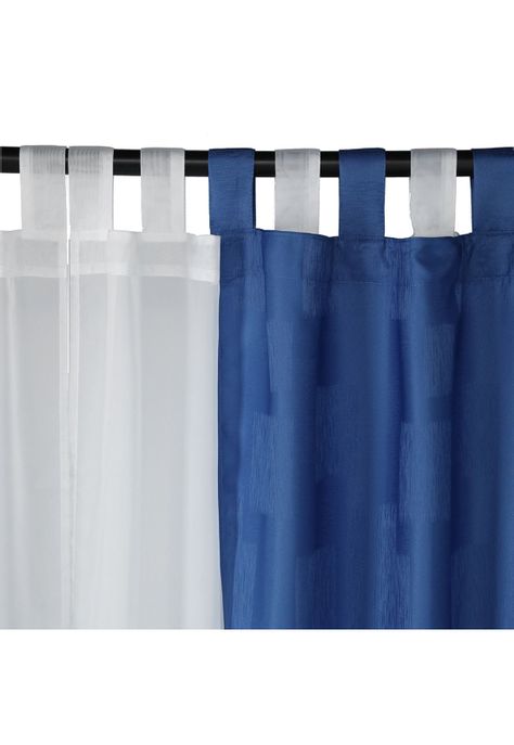 Cortina Jacquard 10 Pcs Capital 145X220 - Azulino-1