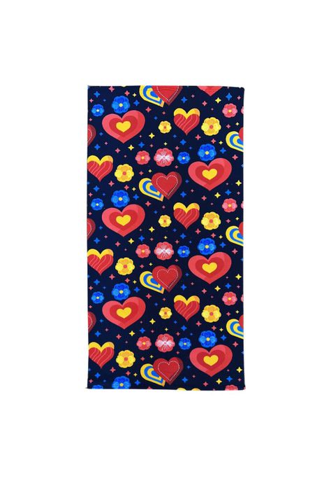 TOALLA DE PLAYA MICRO 70X140CM CORAZONES-0