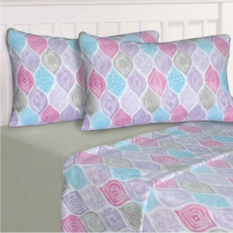 Sábanas Polar Estampada Gotas Diseño 2 1.5 Plazas-0
