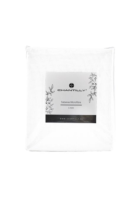 Sabanas Microfibra Liso 1.5 Plazas Blanco-2