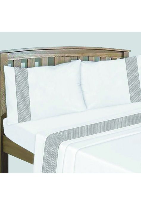 Sábanas Bordadas 144H Shine Collection  2 Plazas Gris Marengo-0