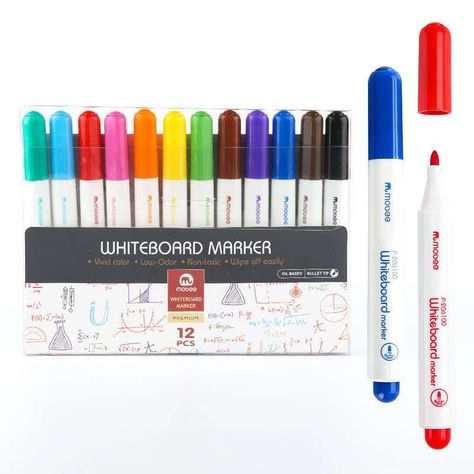 Set Marcadores Plumón Pizarra Blanca Whiteboard 12 Colores-5