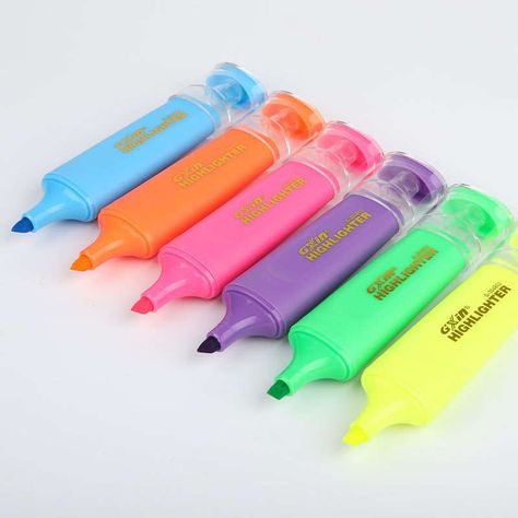 Destacador Resaltador Set 6 Colores Marcadores Fluor-4