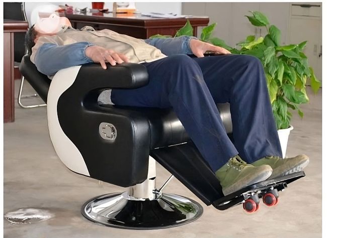 Sillón de Peluquería Barberia Reclinable Hidráulico-3