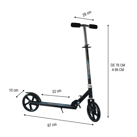 Scooter Metalico Clasico 2 Ruedas Niños / Adultos-1