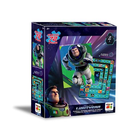2 En 1  Puzzle 72Pcs + Juego De Avance Lightyear-0