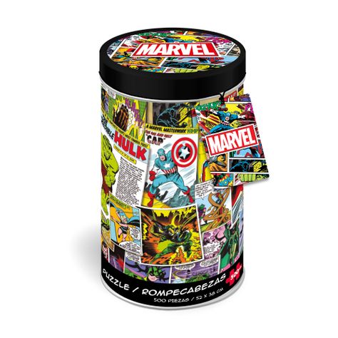 Puzzle 500 Piezas de Los Vengadores Tubo Metalico-3
