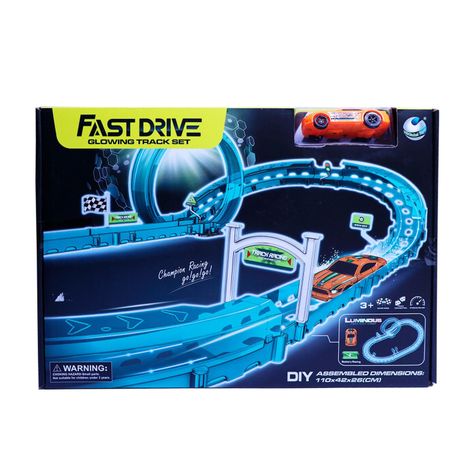 Pista De Auto Luminosa 1 Loop C/ Bateria Recargable-0