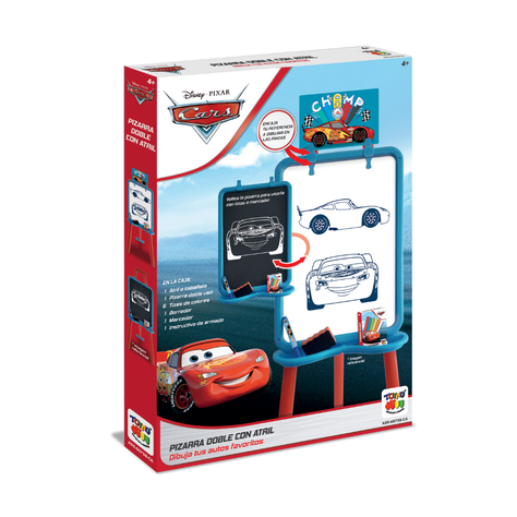 Pizarra Doble Con Atril Cars-0