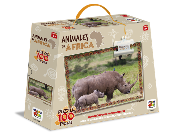 Puzzle 100 Rinocerontes-0