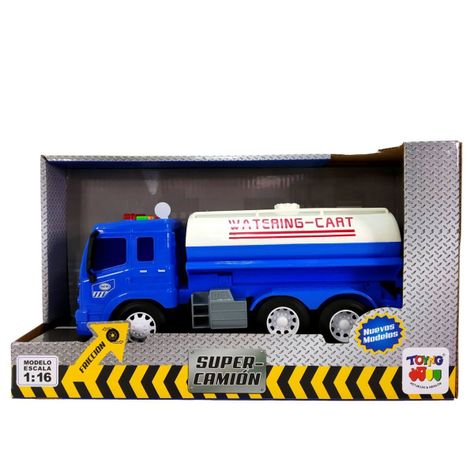 Camion Esc. 1:16 Fricc. C/Luz Y Sonido Tanque Agua-0