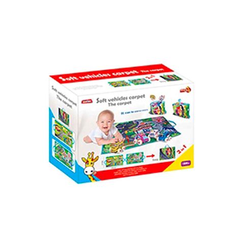 Alfombra de Juego Blanda con Vehículos - Set Interactivo-1