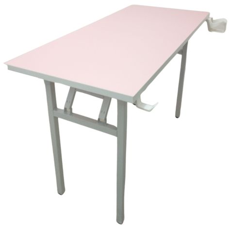 Mesa Plegable Trabajos pesados Uso Industrial 120 CM Rosa patas de fierro -1