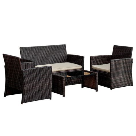 Juego de living Terraza Honolulu Beige 4 Personas -1