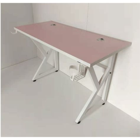 Escritorio Gamer K ROSA LUZ LED 130 CM  patas de fierro-3