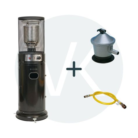 Estufa Exterior Gas Litt - Negro | Calefactor para Terrazas y Patios-2