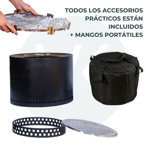 Fogón Brasero sin Humo Brann – Acero Inoxidable 304 + Accesorios / 50 cm-5