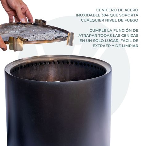 Fogón Brasero sin Humo Brann – Acero Inoxidable 304 + Accesorios / 50 cm-6