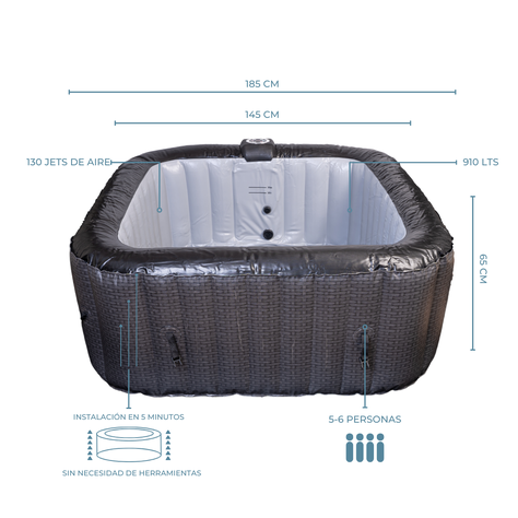 Jacuzzi - Hot Tub - SPA Inflable Malmo / 6 personas-1