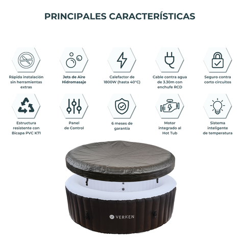 Jacuzzi - Hot Tub - SPA Inflable Malmo / 6 personas-2