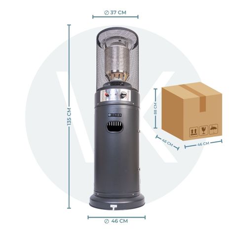 Estufa Exterior Gas Litt - Mate | Calefactor para Terrazas y Patios-2