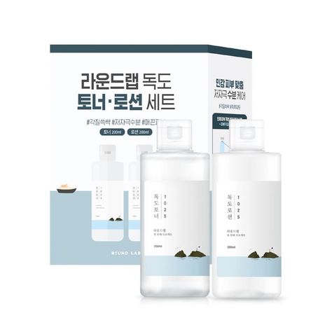 Set ROUND LAB de Dokdo Lotion y Toner 200ml con agua de mar y pantenol-0