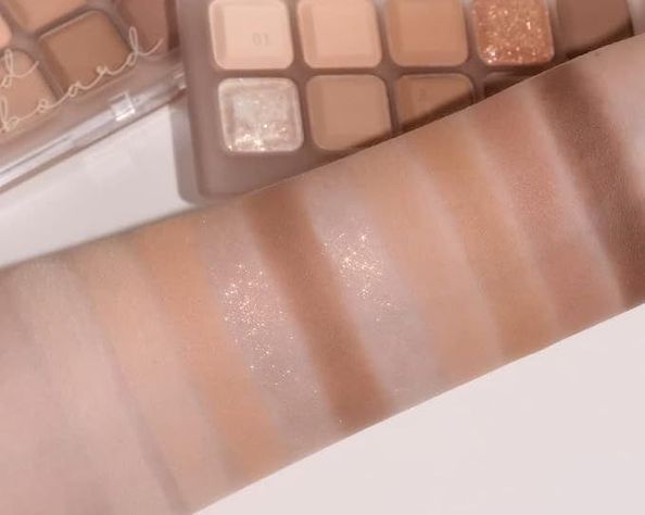 Paleta de sombras coreanas en polvo - LILY BY RED, Mood Keyboard 01 #Ash Cinnamon-1