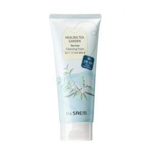 Espuma coreana limpiadora con aceite de árbol de té australiano - THE SAEM Tea Tree Cleansing Foam-0