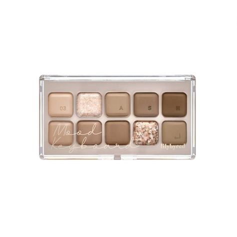 Paleta de sombras coreanas en polvo - LILY BY RED, Mood Keyboard 03 #Ash Beige-0