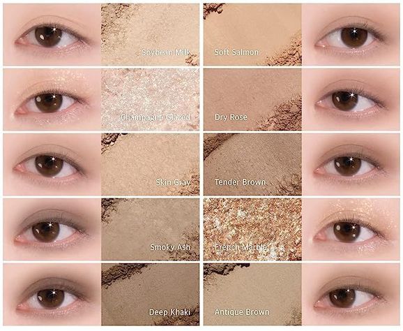 Paleta de sombras coreanas en polvo - LILY BY RED, Mood Keyboard 03 #Ash Beige-2