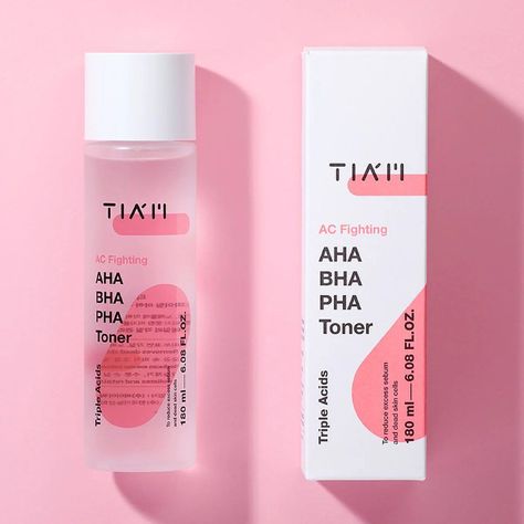 Tónico coreano descongestionante con ingredientes AHA, BHA y PHA - AC Fighting Toner TIAM-3