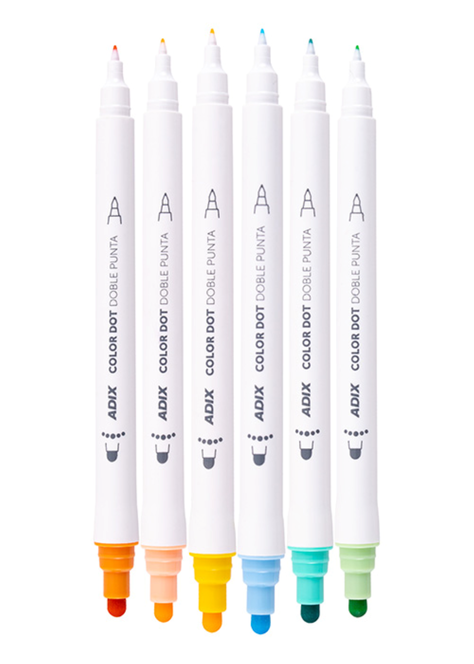 MARCADORES DOBLE PUNTA COLOR DOT-1