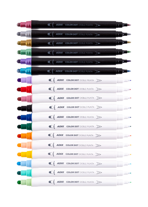 MARCADORES DOBLE PUNTA COLOR DOT-3