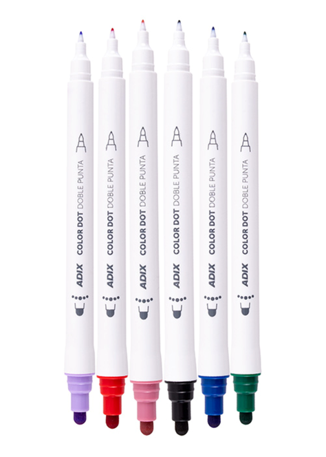MARCADORES DOBLE PUNTA COLOR DOT-4