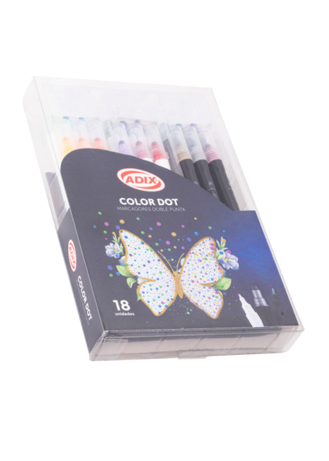 MARCADORES DOBLE PUNTA COLOR DOT-5