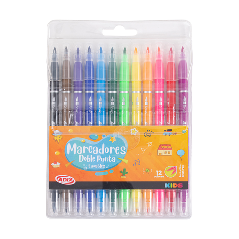 SET BRUSH PEN KIDS DOBLE PUNTA-0