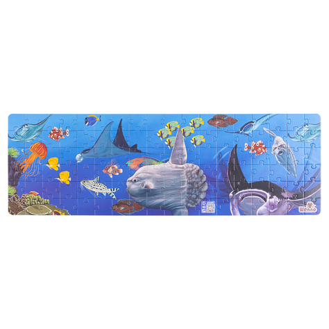 Puzzle Animales Marinos 108 Piezas + Figuras-0