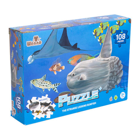 Puzzle Animales Marinos 108 Piezas + Figuras-3