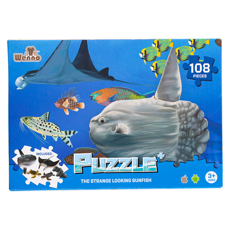 Puzzle Animales Marinos 108 Piezas + Figuras-4