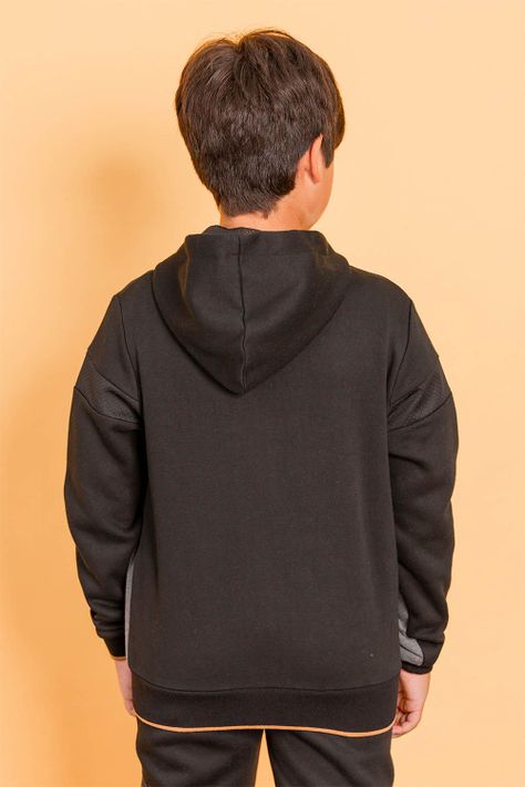 Teen Polerón Fullzipper Fleece Dino Negro Gangster-4