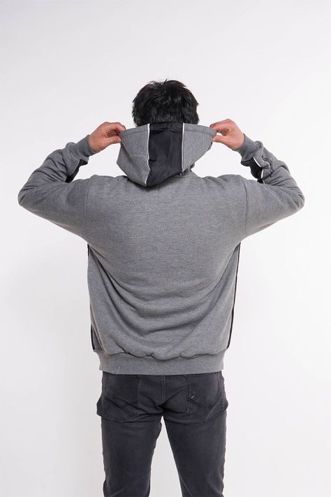 Polerón Full Zipper Sherpa Coexist Gris Gangster-1
