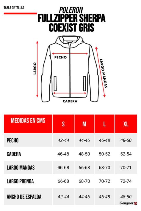 Polerón Full Zipper Sherpa Coexist Gris Gangster-4