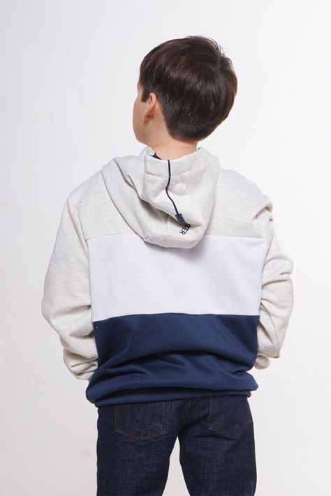 Teen Poleron Hoodie La Beach Azul Gangster-1