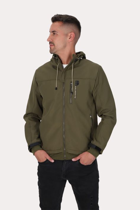 Chaqueta Full Zipper Summit Verde Oliva Oscuro Gangster-0