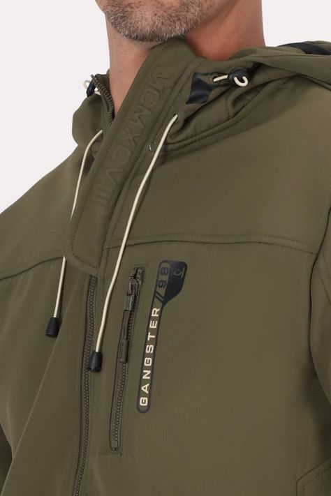 Chaqueta Full Zipper Summit Verde Oliva Oscuro Gangster-3