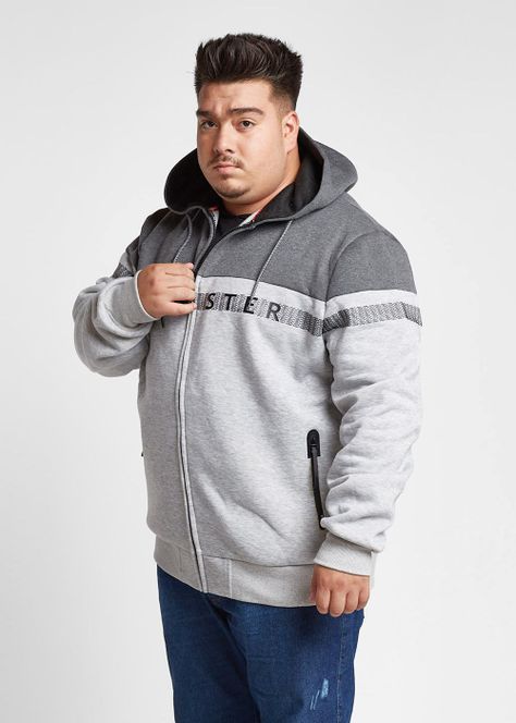 Plus Polerón Full Zipper Fleece Rubber Gris Gangster-0