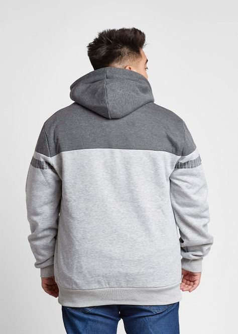 Plus Polerón Full Zipper Fleece Rubber Gris Gangster-1