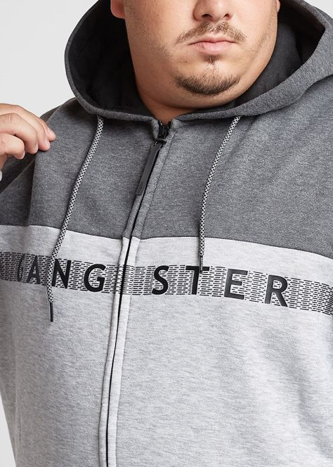 Plus Polerón Full Zipper Fleece Rubber Gris Gangster-2