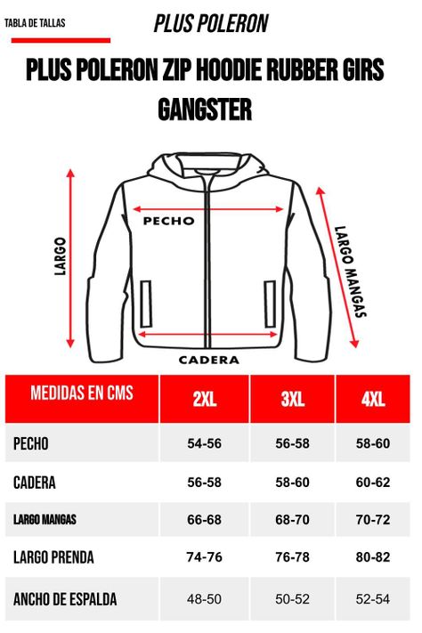Plus Polerón Full Zipper Fleece Rubber Gris Gangster-4