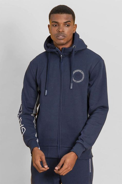 Polerón Full Zipper Fleece Power Azul Gangster-0